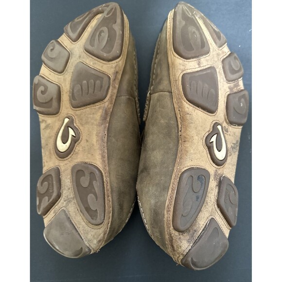 OluKai Moloa Mens 8 Shoes Brown Leather Slip On Casual Slipper Convert loafers - Picture 13 of 13